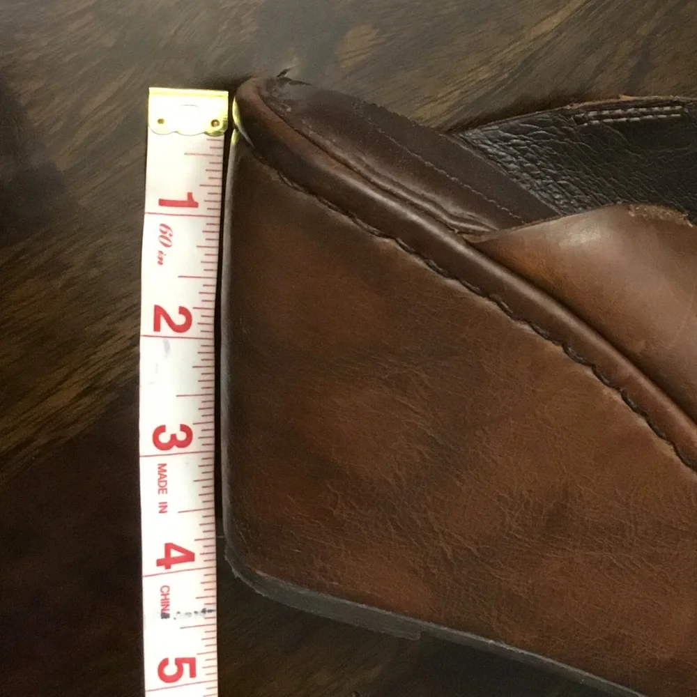 Born Platform Wedge Sandals Leather Upper Size 9 - Picture 11 of 13